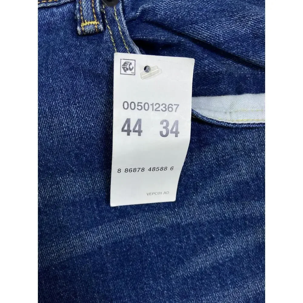 NEW Levi's 501 Jeans Blue 44x34 Blue Button Fly Straight Denim Deadstock Y2K NWT